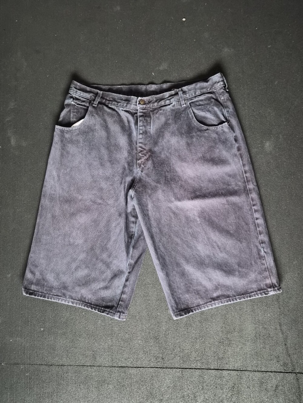 Vintage 90s Jorts Black Blue 100% Cotton